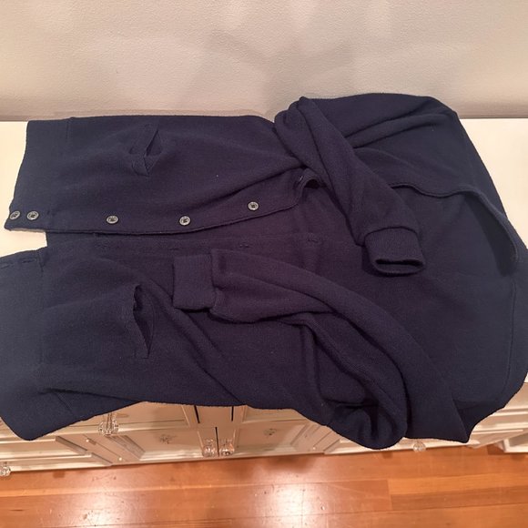 Navy Arnie Grandpa-style Cardigan - Picture 2 of 3